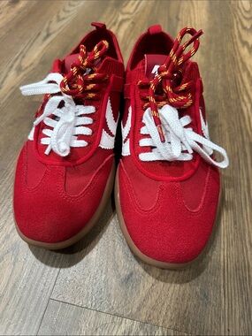 Steve Madden Red and White Women's Sneakers